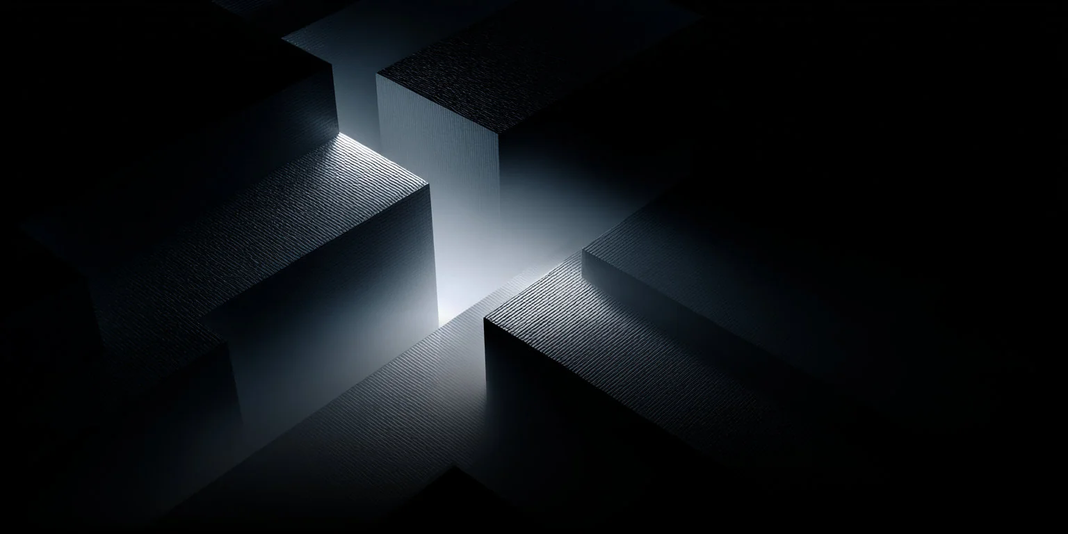 Abstract geometric layers representing Layerun's architecture